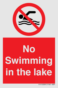 No Swimming in the lake